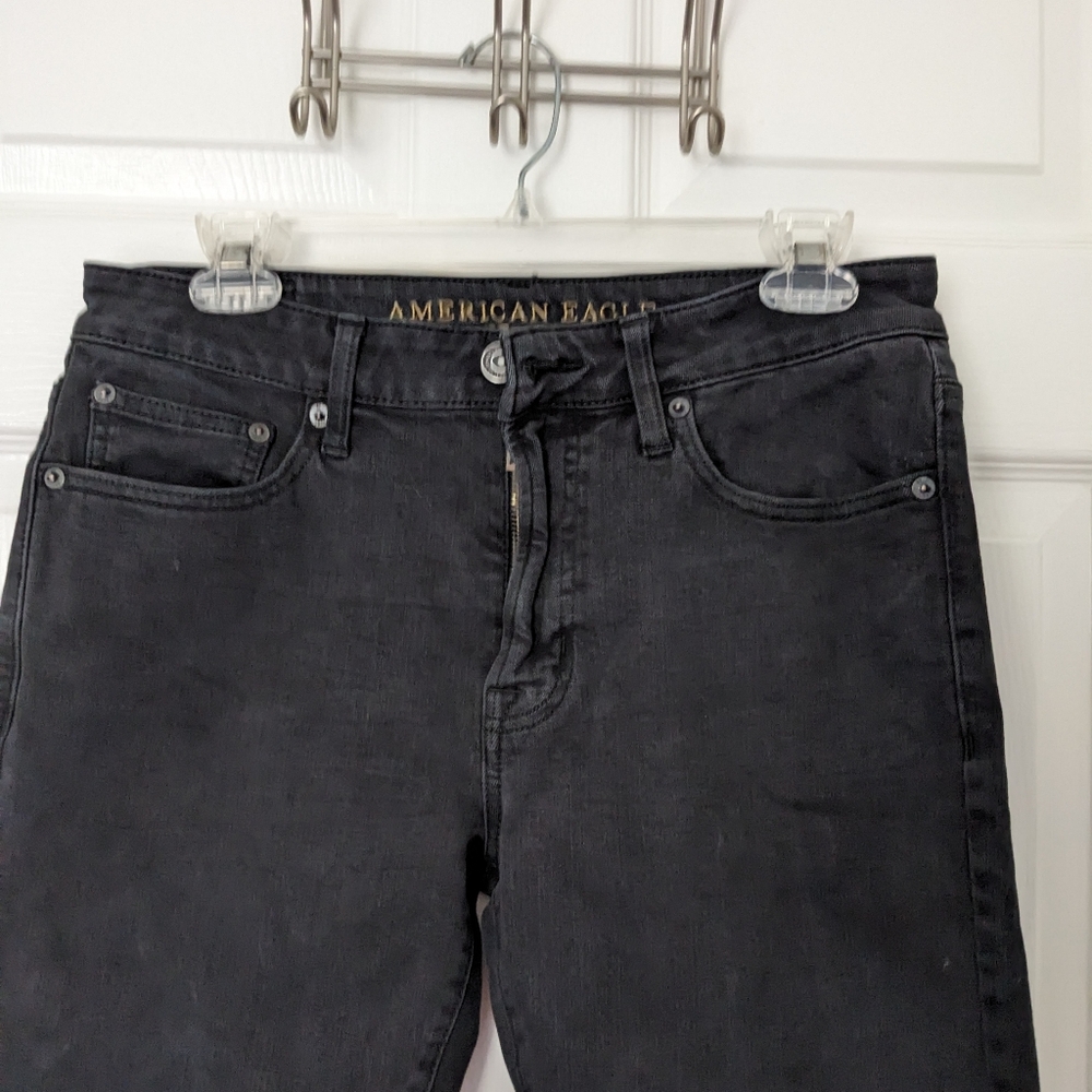 American Eagle Outfitters Men's Black Straight Jeans - Picture 3 of 10